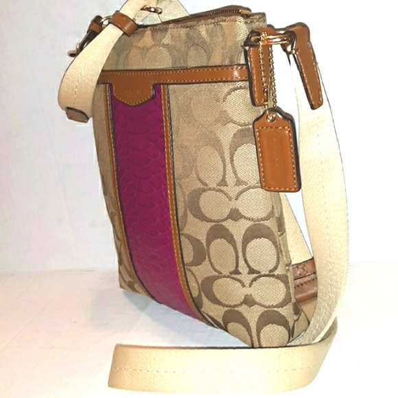 NWOT COACH North South Snakeskin Embossed X-body - Picture 5 of 16